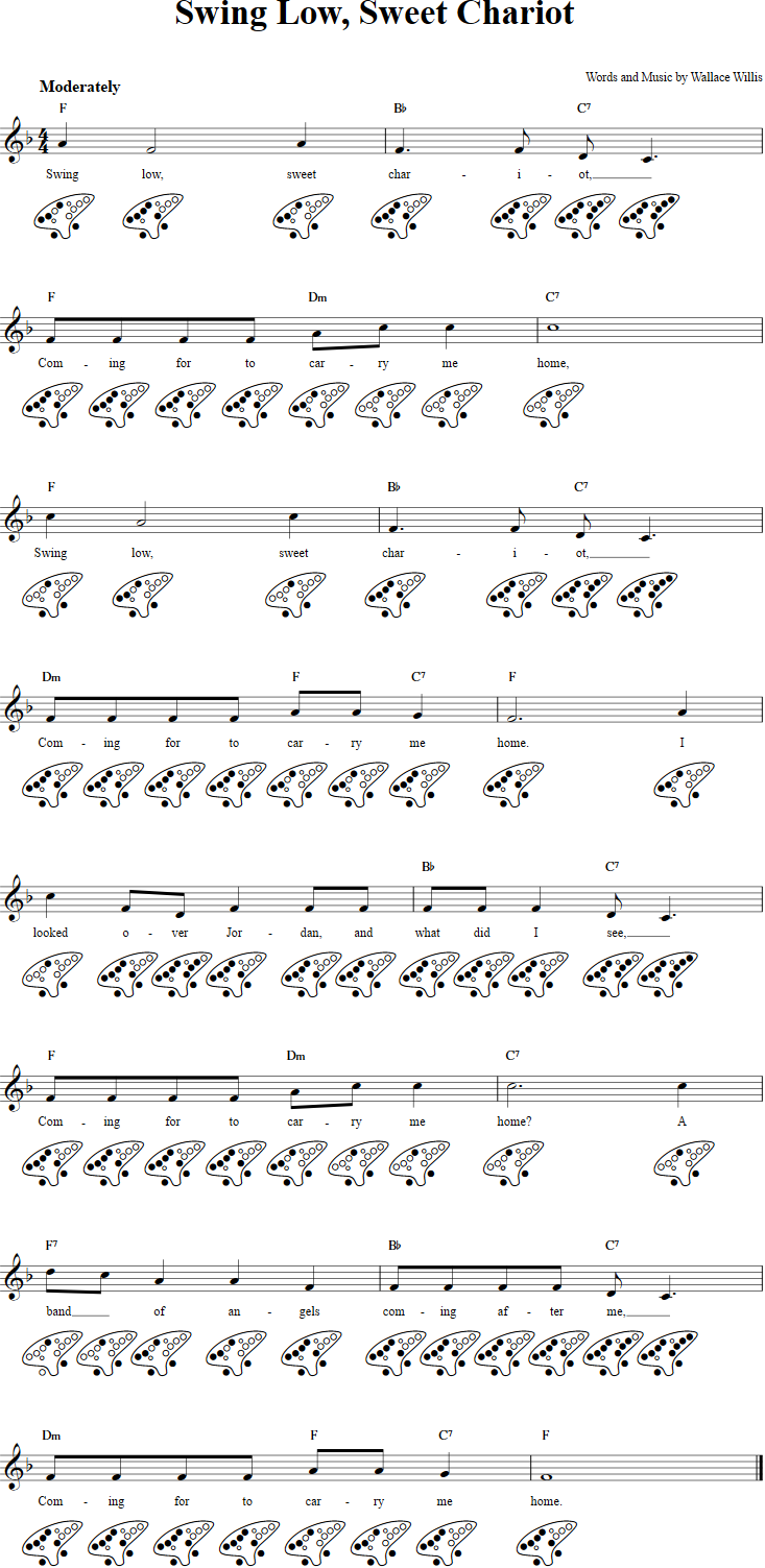 Swing Low Sweet Chariot Chords Sheet Music And Tab For