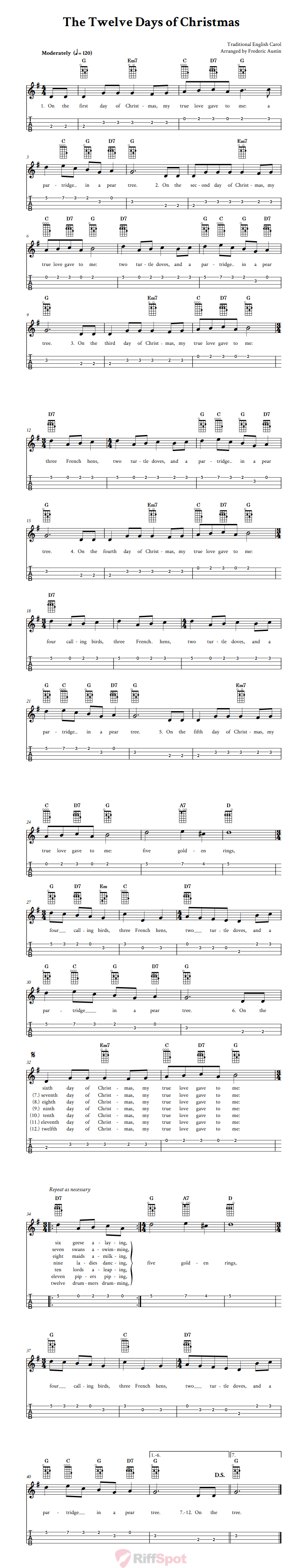 Spartiti Per Ukulele Ukulele Christmas Classics - 12 Canzoni Natalizie Con Accordi, Melodie E Tablature 12 Brani Classici