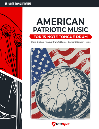 American Patriotic Music for 15-Note Tongue Drum - PDF Ebook