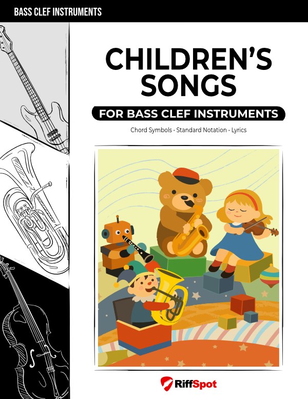 Children's Songs for Bass Clef Instruments - PDF Ebook