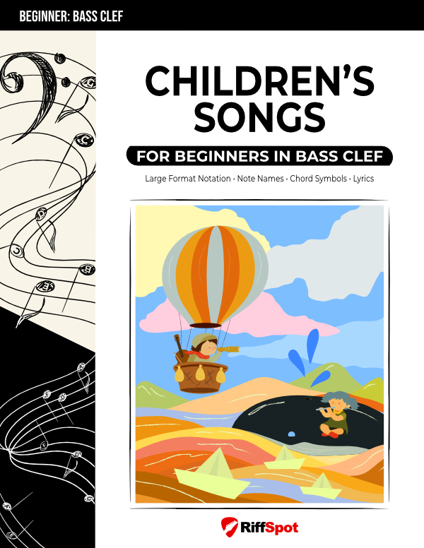 Children's Songs for Beginners in Bass Clef - PDF Ebook